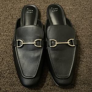 Flats Loafers A New Day Size 10 Women’s Shoes Black Metal Buckle